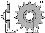 PBR gear wheel 595 13 18NC